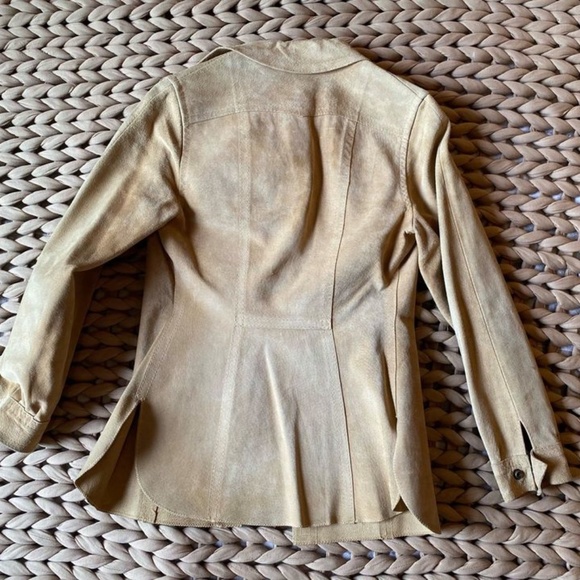Woman’s Raw REAL leather Shirt Jacket sz Small - Picture 4 of 5